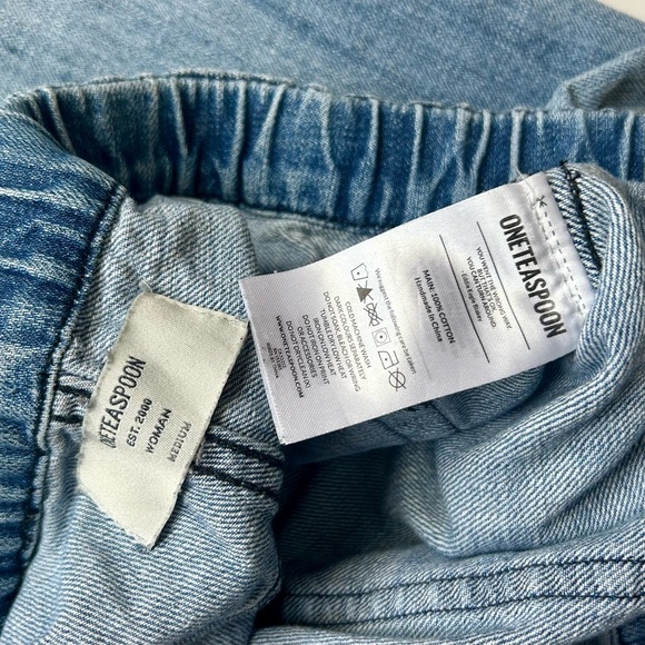 One Teaspoon Shabbies Drawstring Boyfriend Jeans Parachute Dropped Crotch Size M - Picture 12 of 15